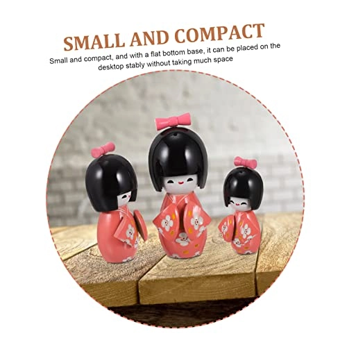 Kimono Doll - 13.5X6X6CM Wooden Yellow Set