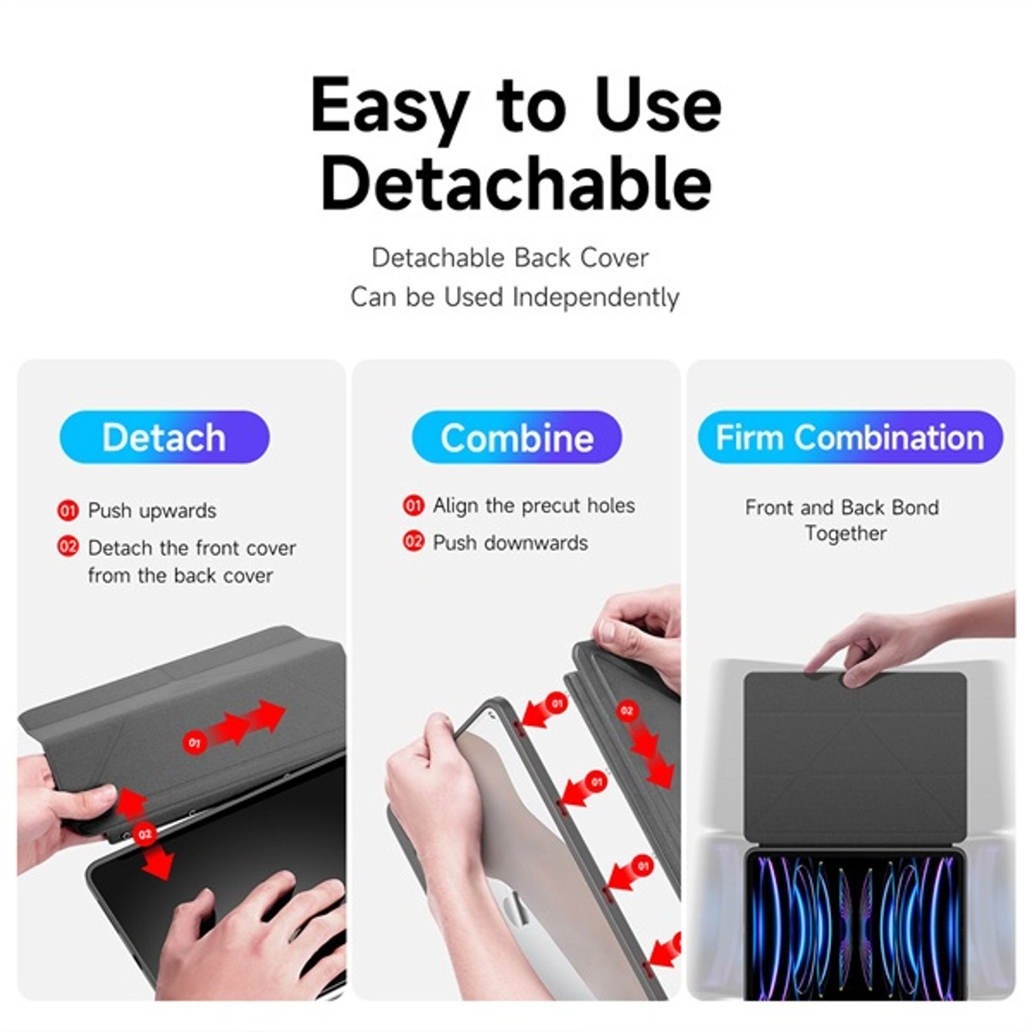 Smart Folio Case with Pencil Slot for iPad Pro 12.9-inch (2018, 2020, 2021, 2022)