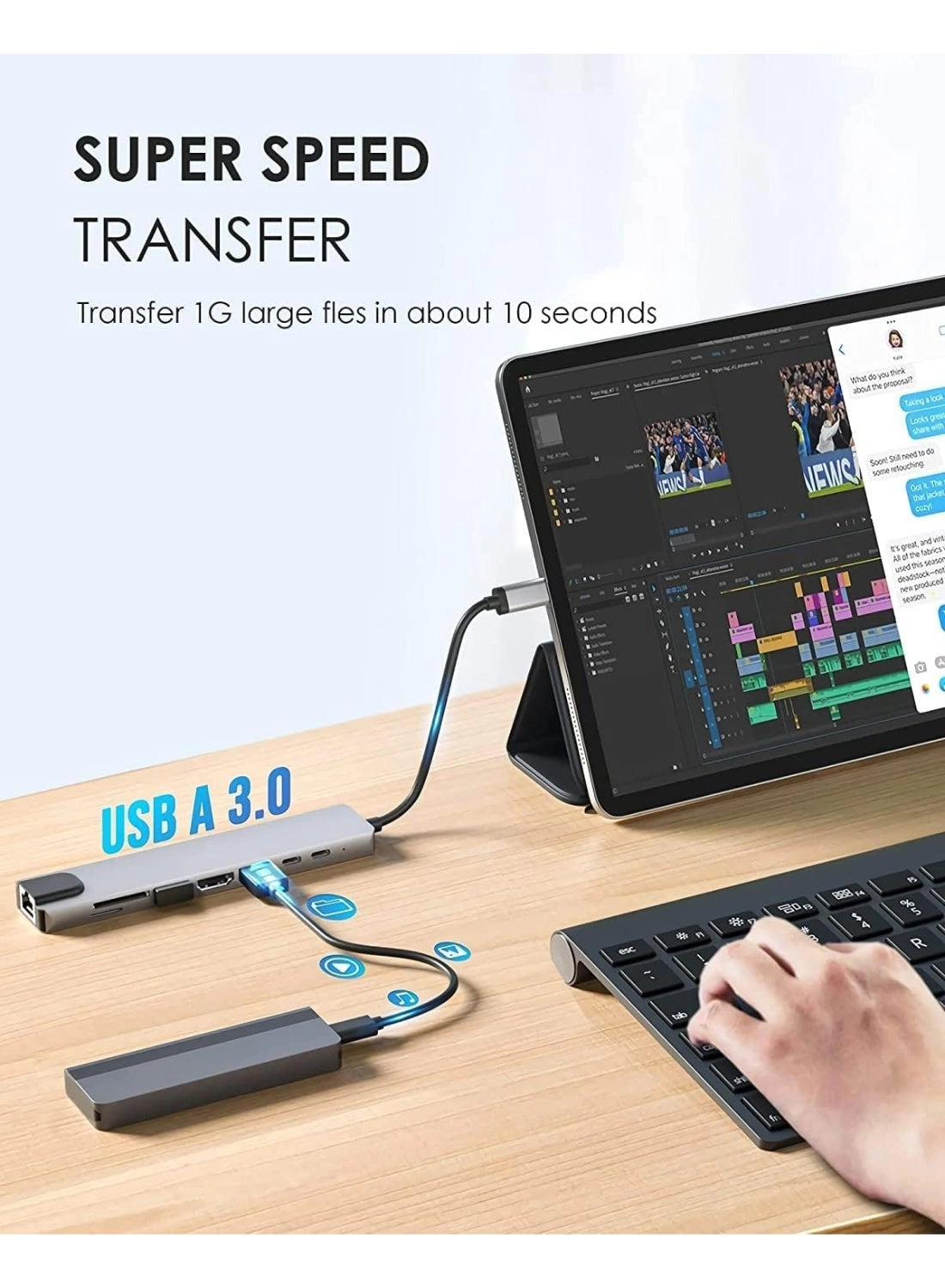 USB C Hub - 8-in-1 4K HDMI 100W PD