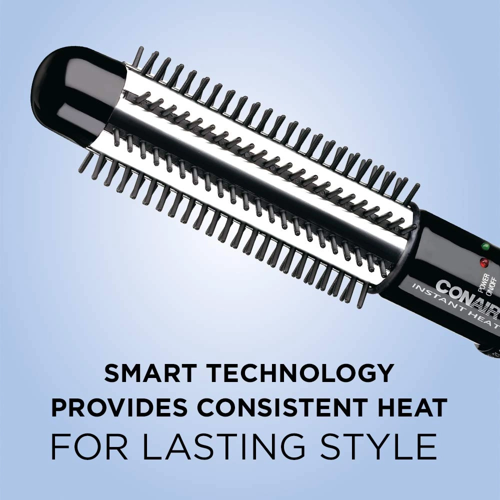 Instant Heat Curling Iron Brush - 1 1/4-Inch Black 4 Count