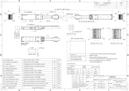 40G QSFP+ DAC Cable - 5m