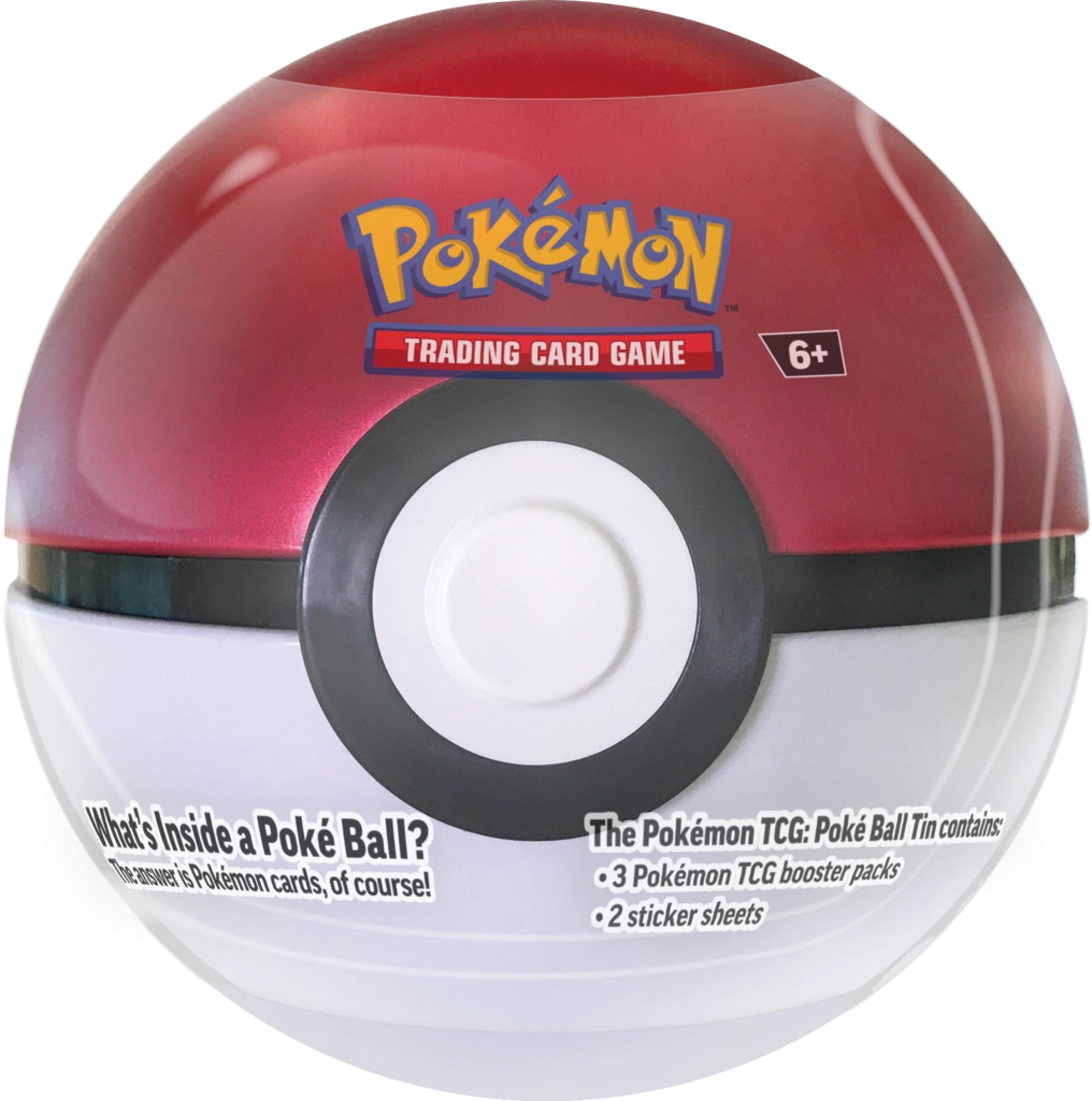 Pokeball Tin - 3 Booster Packs 2 Sticker Sheets