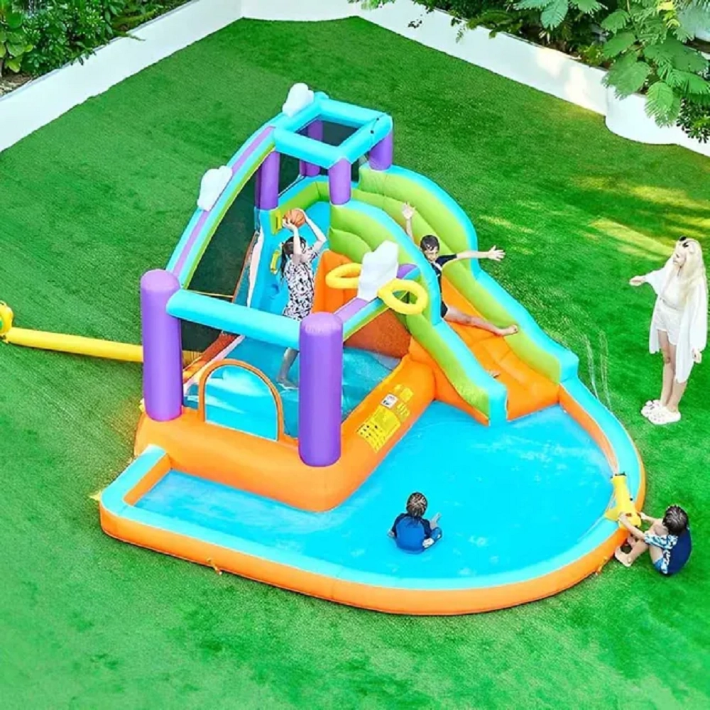 Water Fun Inflatable Playhouse - Slide Splash Pool