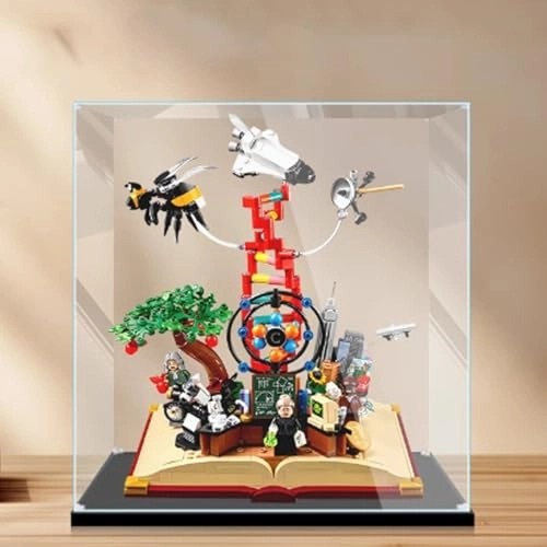 Acrylic Transparent Collectible Display Case for LEGO 21355 Knowledge is Power Block Model - 3mm thickness