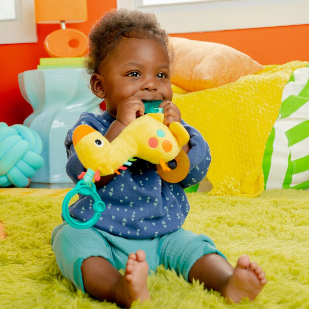 Rattle and Teeter Plush Peg - 0 - 36 months Giraffe