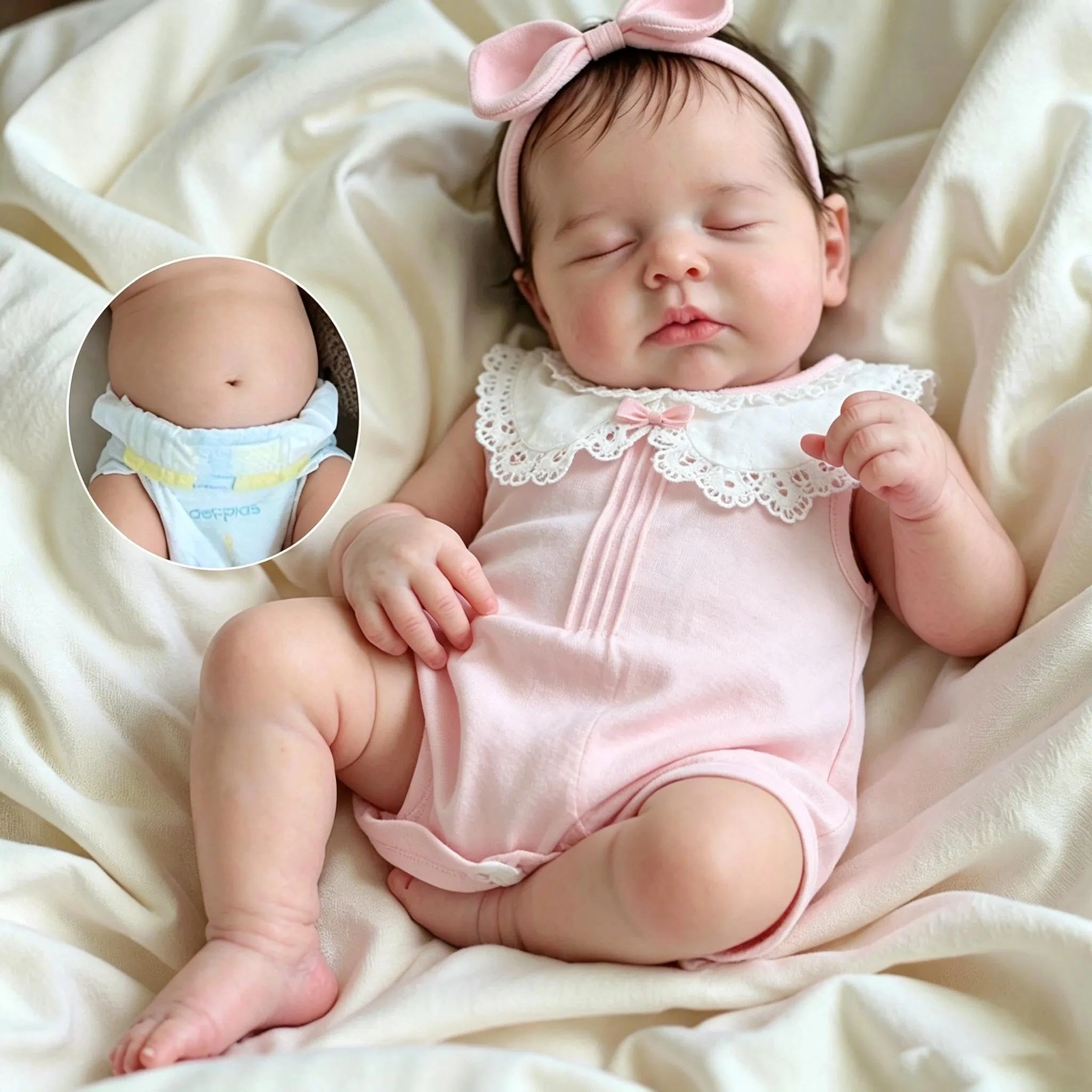 Loulou Reborn Baby Doll - 20 inch Full Body Vinyl Girl Ages 3+