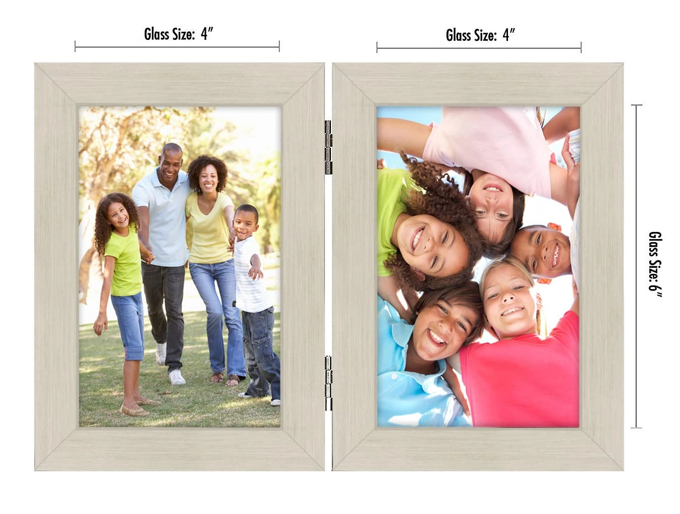 Hinged Double Picture Frame - 4X6 2