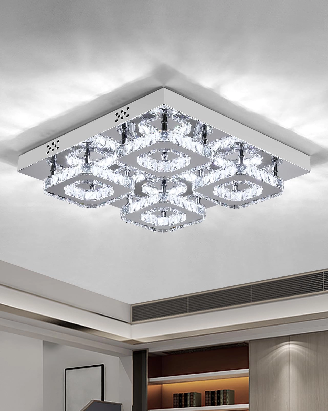 Crystal Ceiling Light - 3000k-6000k Dimmable