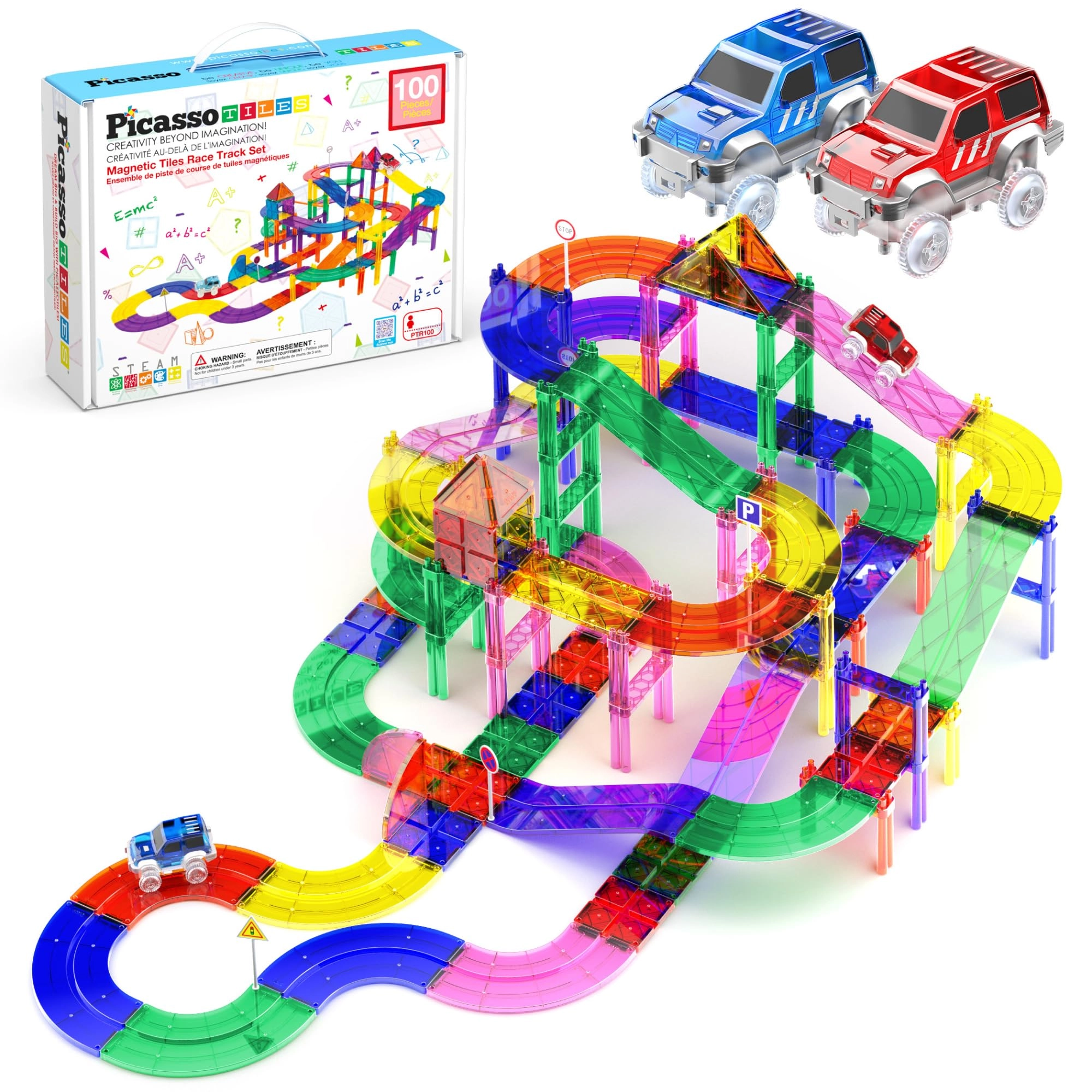 PicassoTiles Marble Run - Engineer 100 pcs