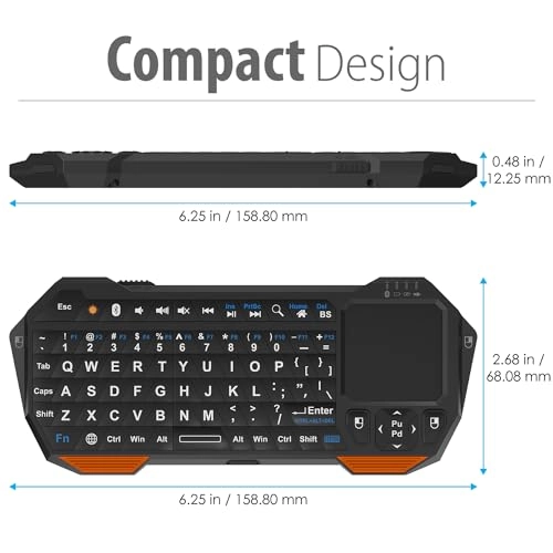 23022KB - Bluetooth Backlit Black/Orange