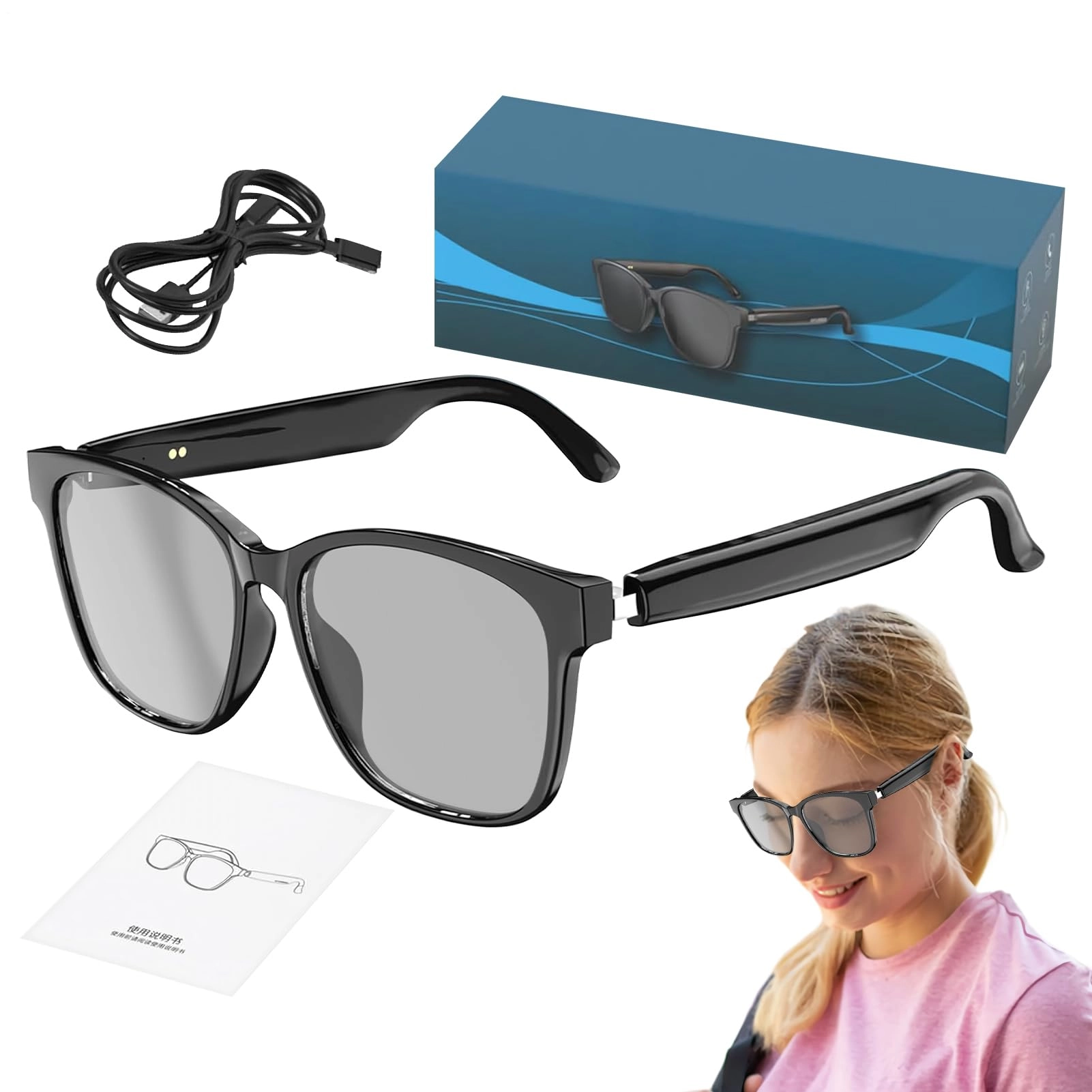 Translation Glasses - Over 100 Languages Lightweight Blue Blocking