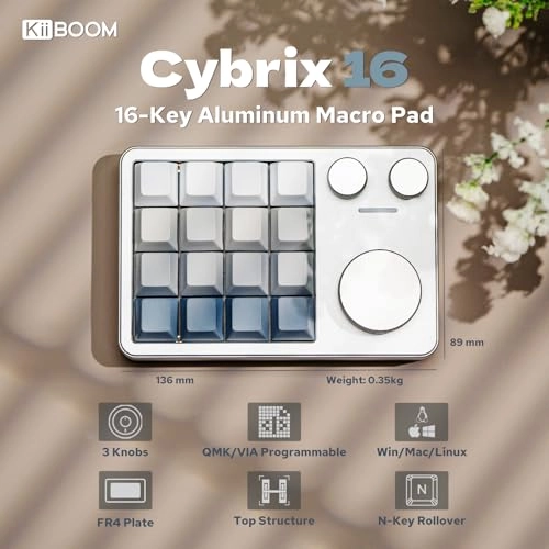 Cybrix 16 - 16 Keys 3 Knobs Hot-Swappable Type-C Wired