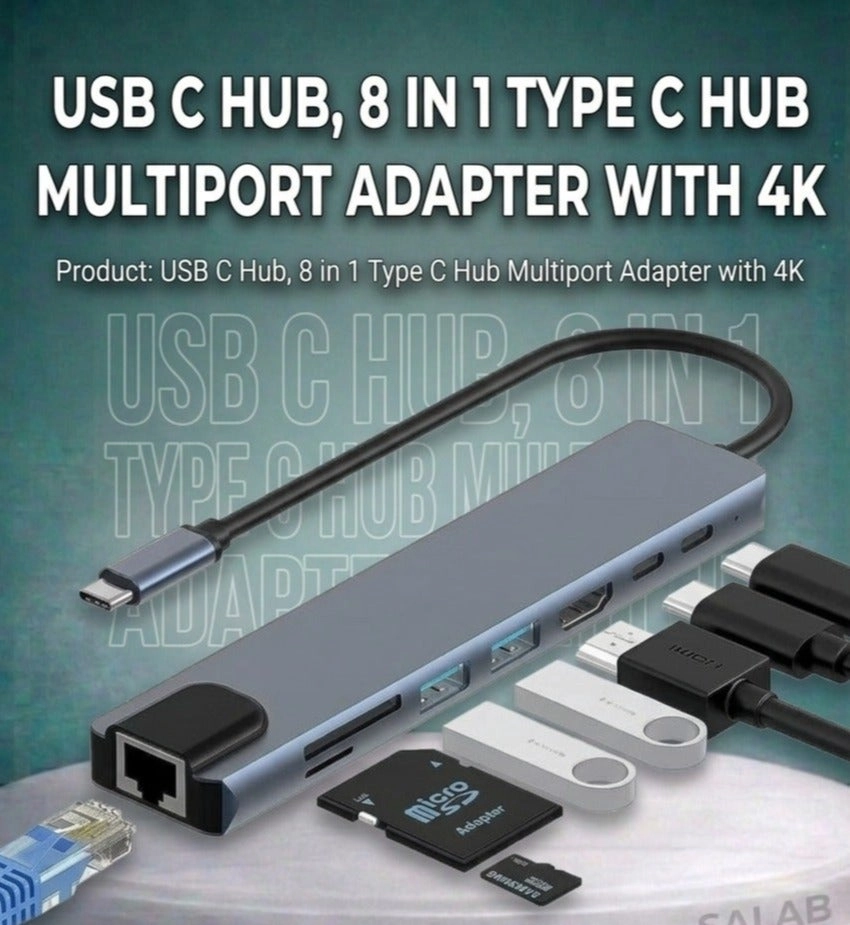 Salab 8 in 1 Type C Hub