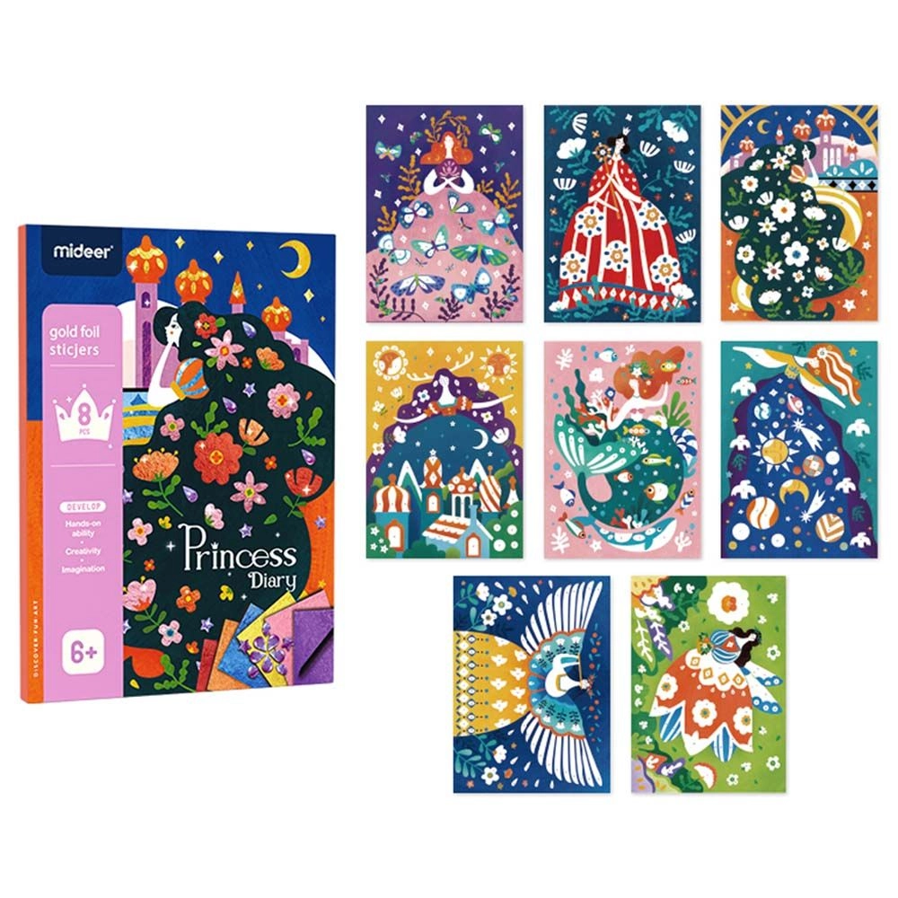 Gold Foil Sticker Book 4 pcs