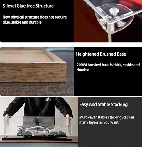 Lego Acrylic Display Case - 3mm Dustproof Compatible with 21034 30x10x20CM