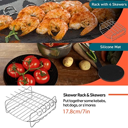 Air Fryer Accessories - Stainless steel silicone 6PCS