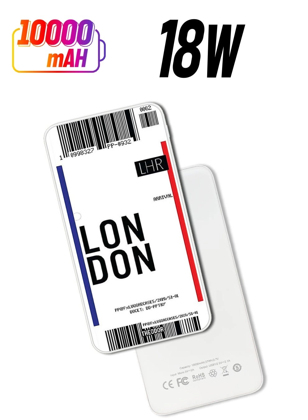 Theodor EX_PPBA306 - 10000mAh 18W Quick Charging 3.0