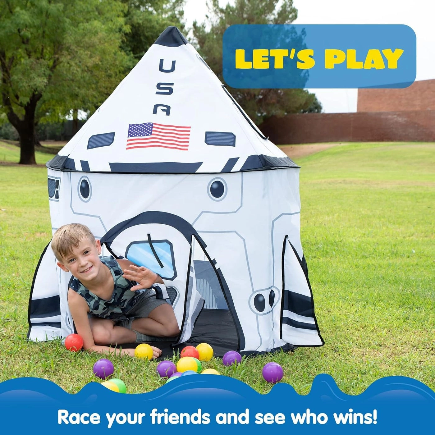Rocket Ship Play Tent - Multi Indoor Outdoor