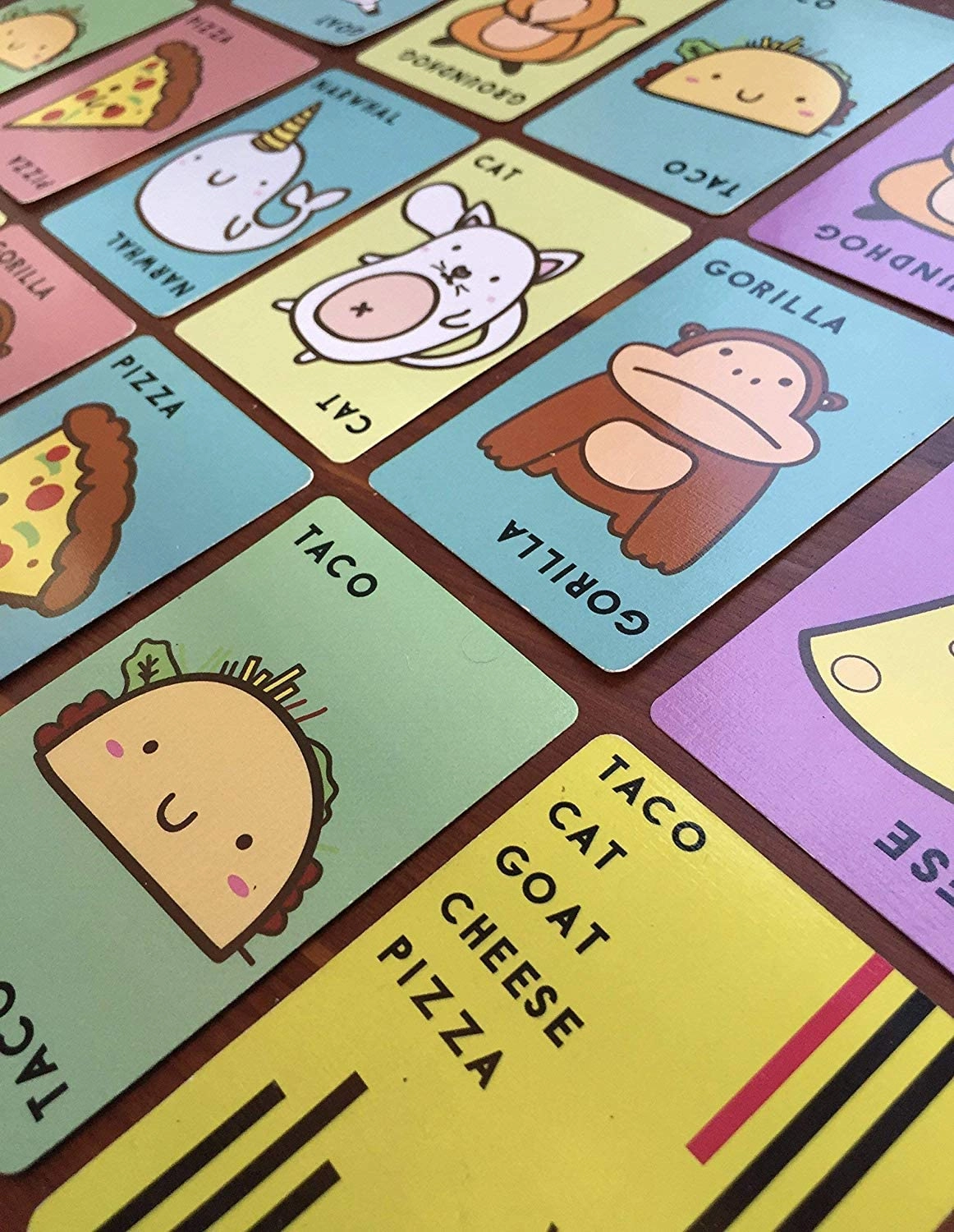 Taco Cat Goat Cheese Pizza - Card Game (Arabic/English)