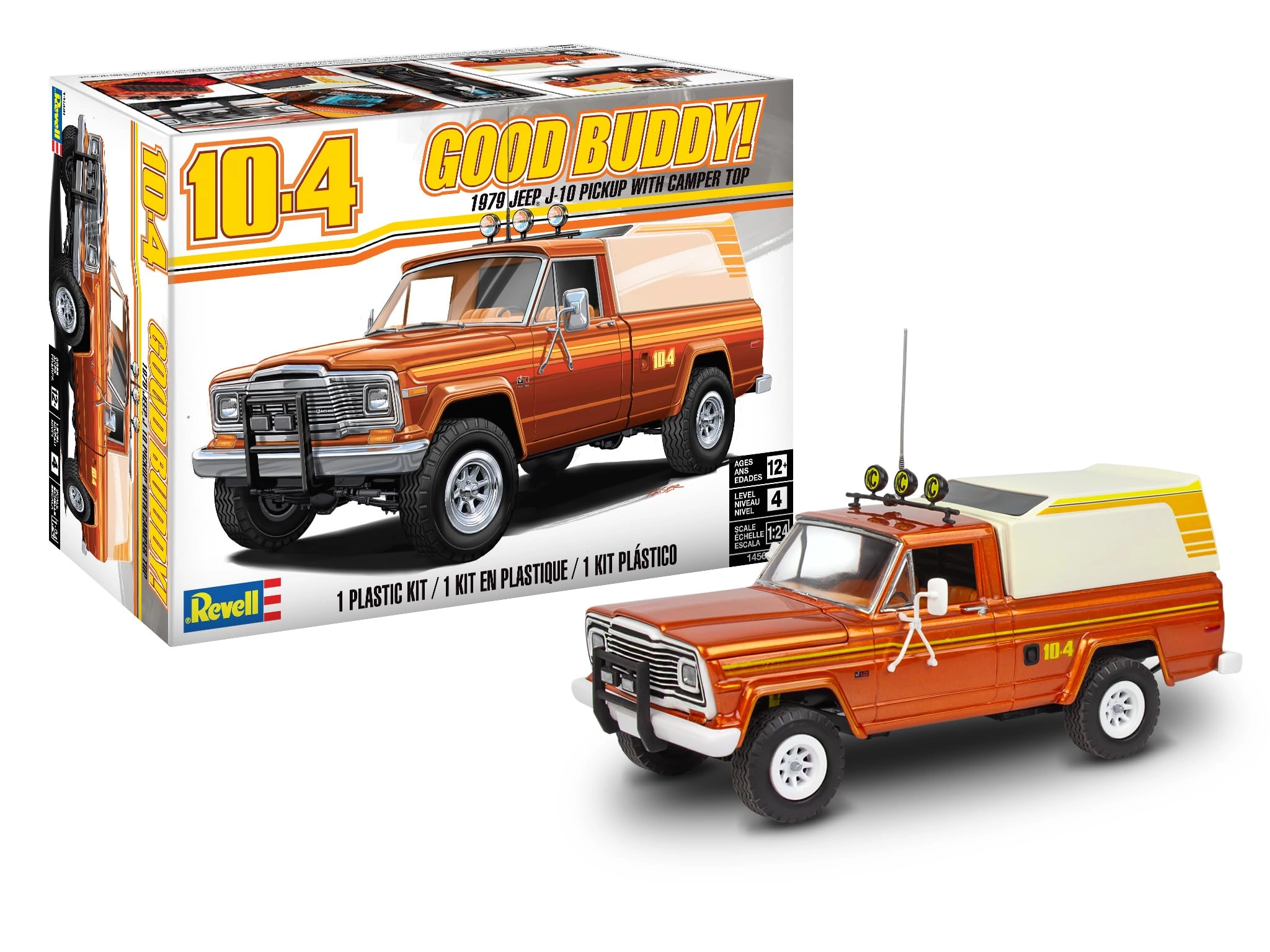 Revell Jeep J-10 Pickup with Camper Top Model Kit (14568) - 1:25
