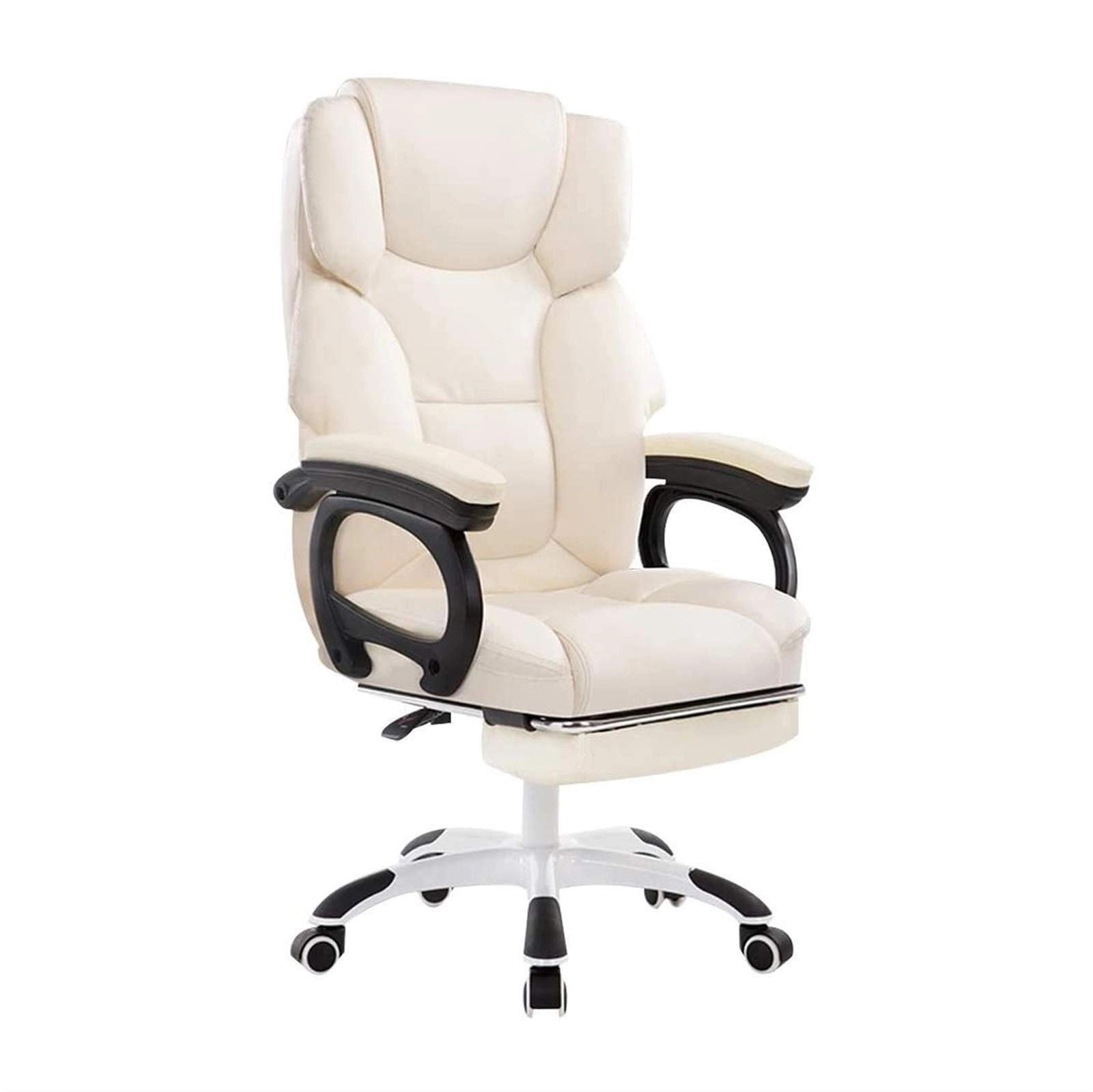 Desk Chair - PU Leather Brown High Back