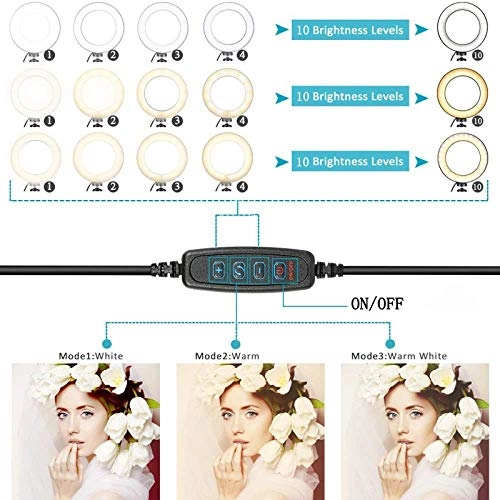 Ring Light LED - 6" Tripod 3 Light Modes