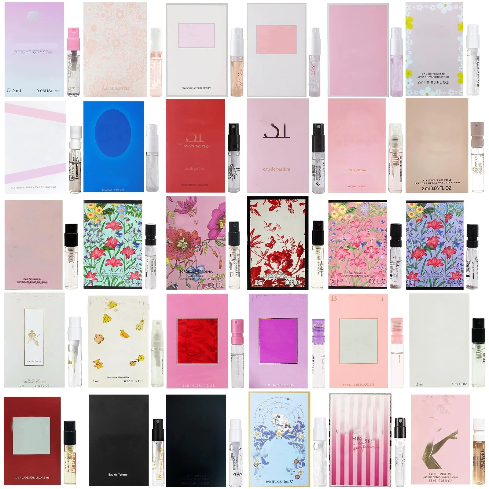 Dirstic Perfume Sampler Lot Discovery Set - Fresh 30 pcs