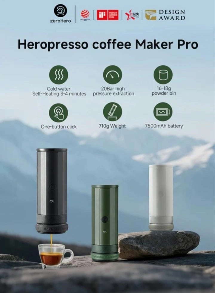 zeroHero Heropresso Pro - 20-bar 7500mAh Type-C