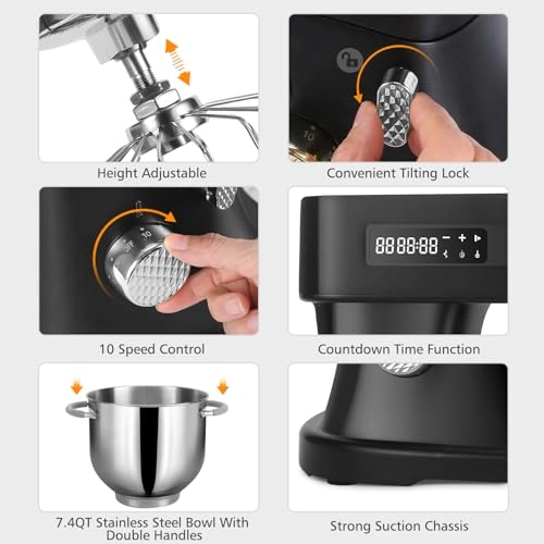 Stand Mixer - 7.4 Quarts 800 watts