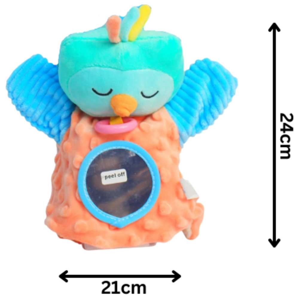 Rabbit Rattle + Vibrate and Voice Rabbit Toy + Owl Hand Puppet - 0 month