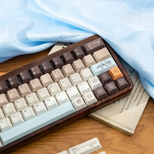 130 Keys Minimalist Cute Capybara Keycaps - ANSI US and UK Keycap Puller