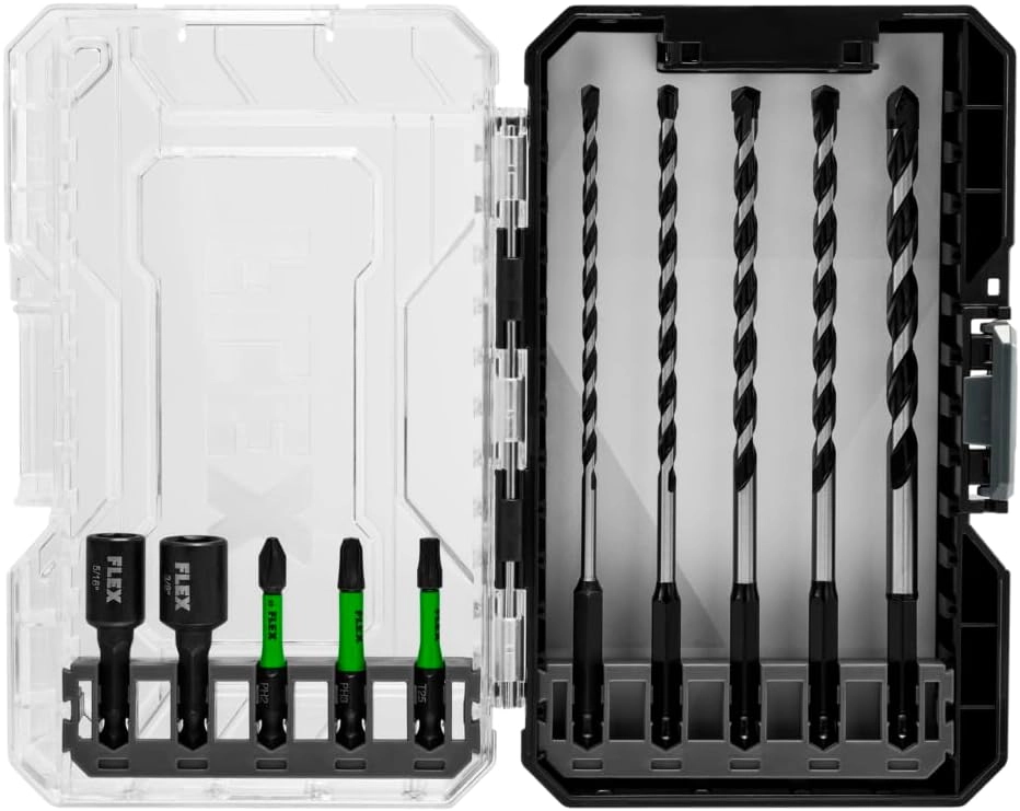 Flex Drill and Drive Bit Set - Carbide-Tipped 10Piece