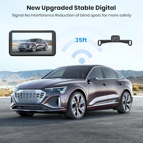 Magnetic Solar Wireless Backup Camera - Night Vision Wireless 1080P