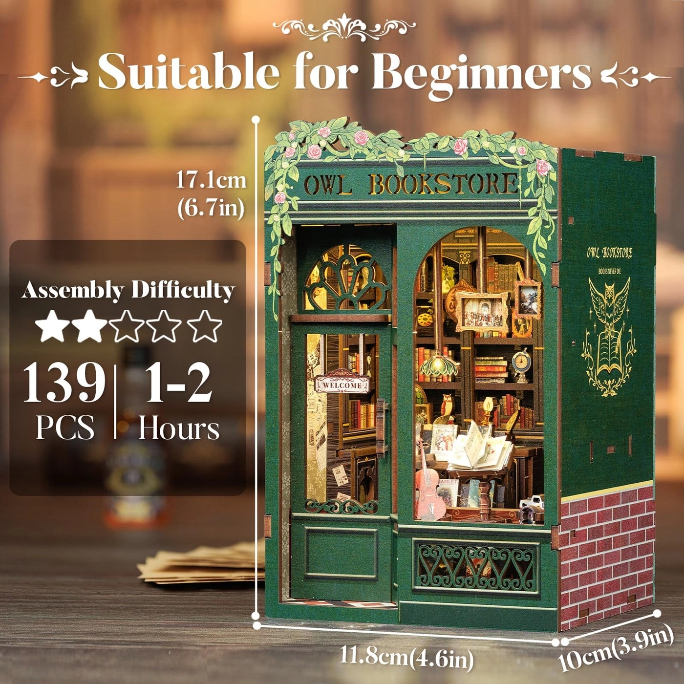 Book Nook Kit - Owl Bookstore
