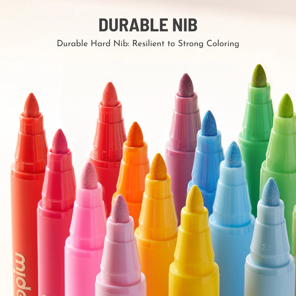 Round Nib Acrylic Markers - Multi Colour Round Nib