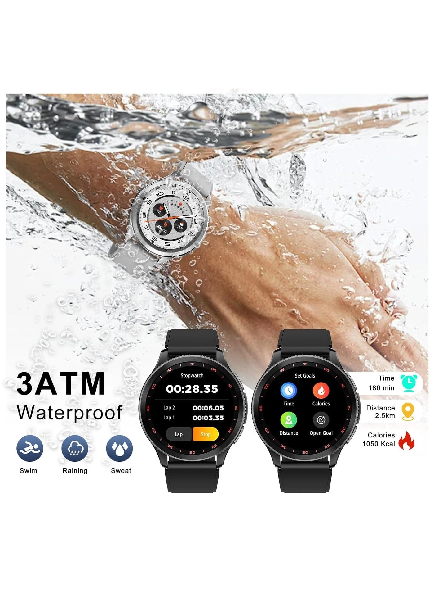 Rotatable Dial Smart Watch - 1.43 inch