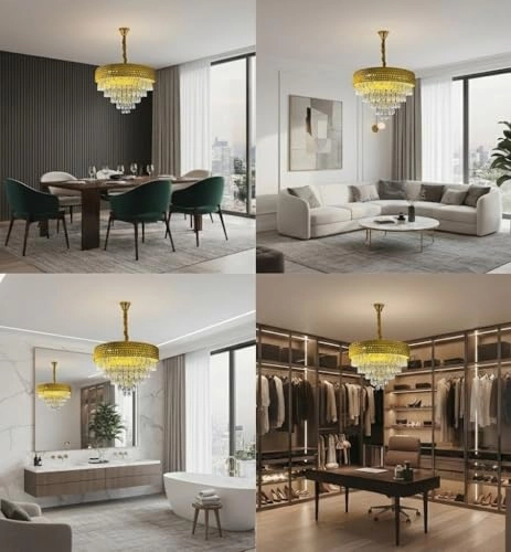 Crystal Chandelier - White Warm White Natural White