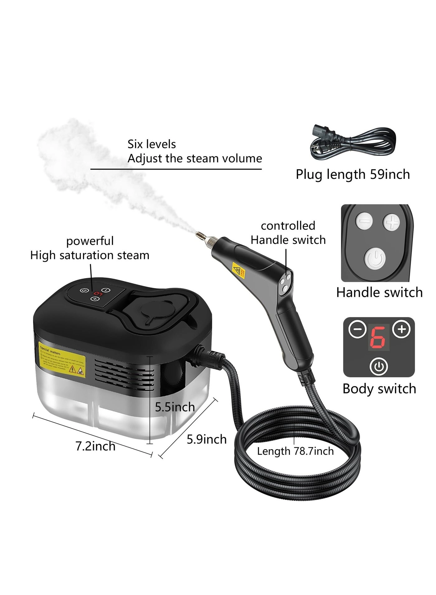 Steam Cleaner - 4.5 BAR 1500ml
