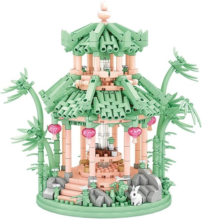 TERRIFI Pavilion Building Block Set - Traditional Chinese Pavilion 1238 pcs