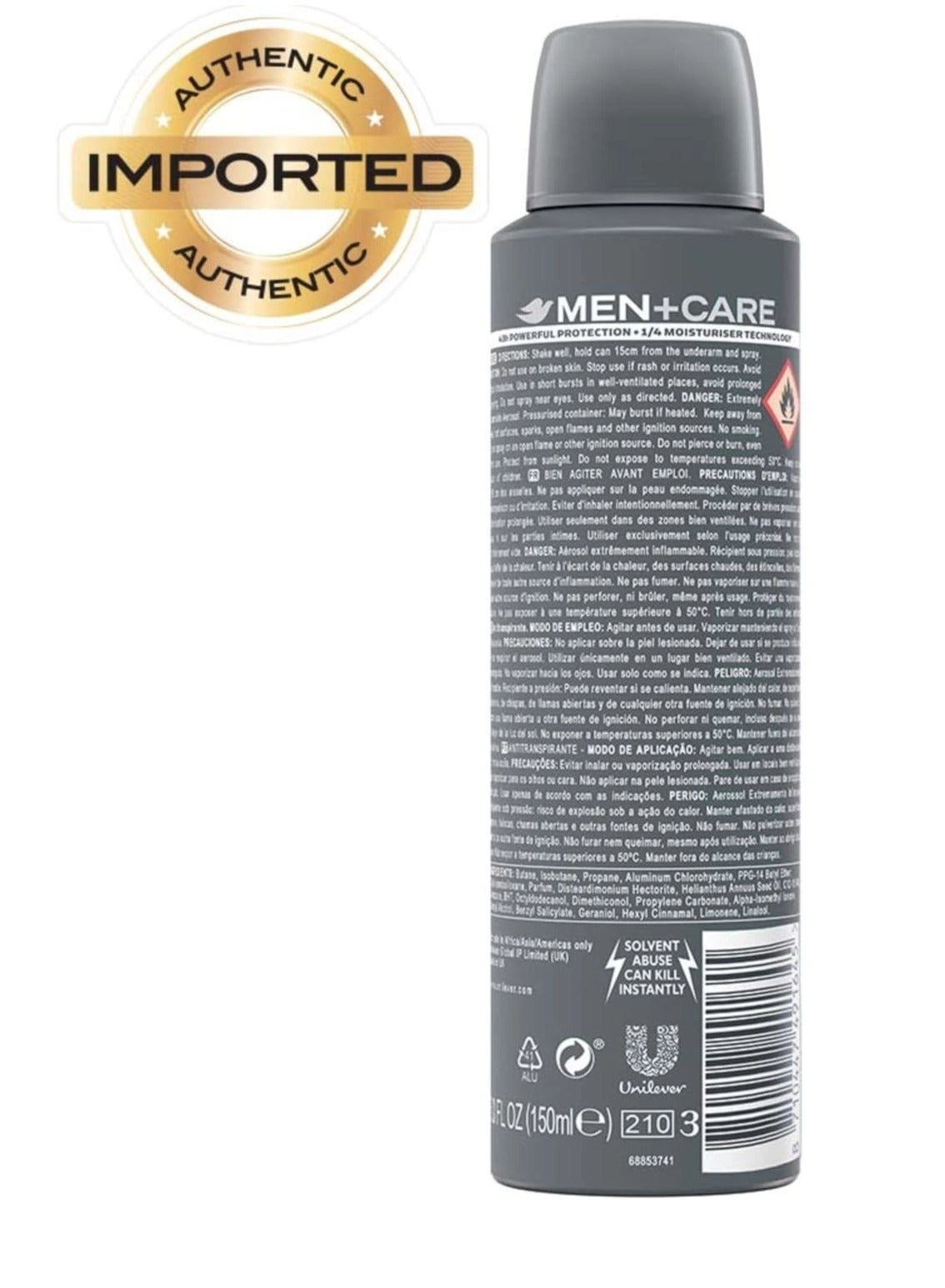Men Plus Care Sports Fresh Deodorant Spray - 150ml 6-Pack