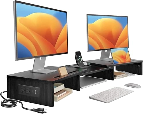 HUANUO Dual Monitor Stand - 2 13 to 40 inch VESA 75x75mm and 100x100mm