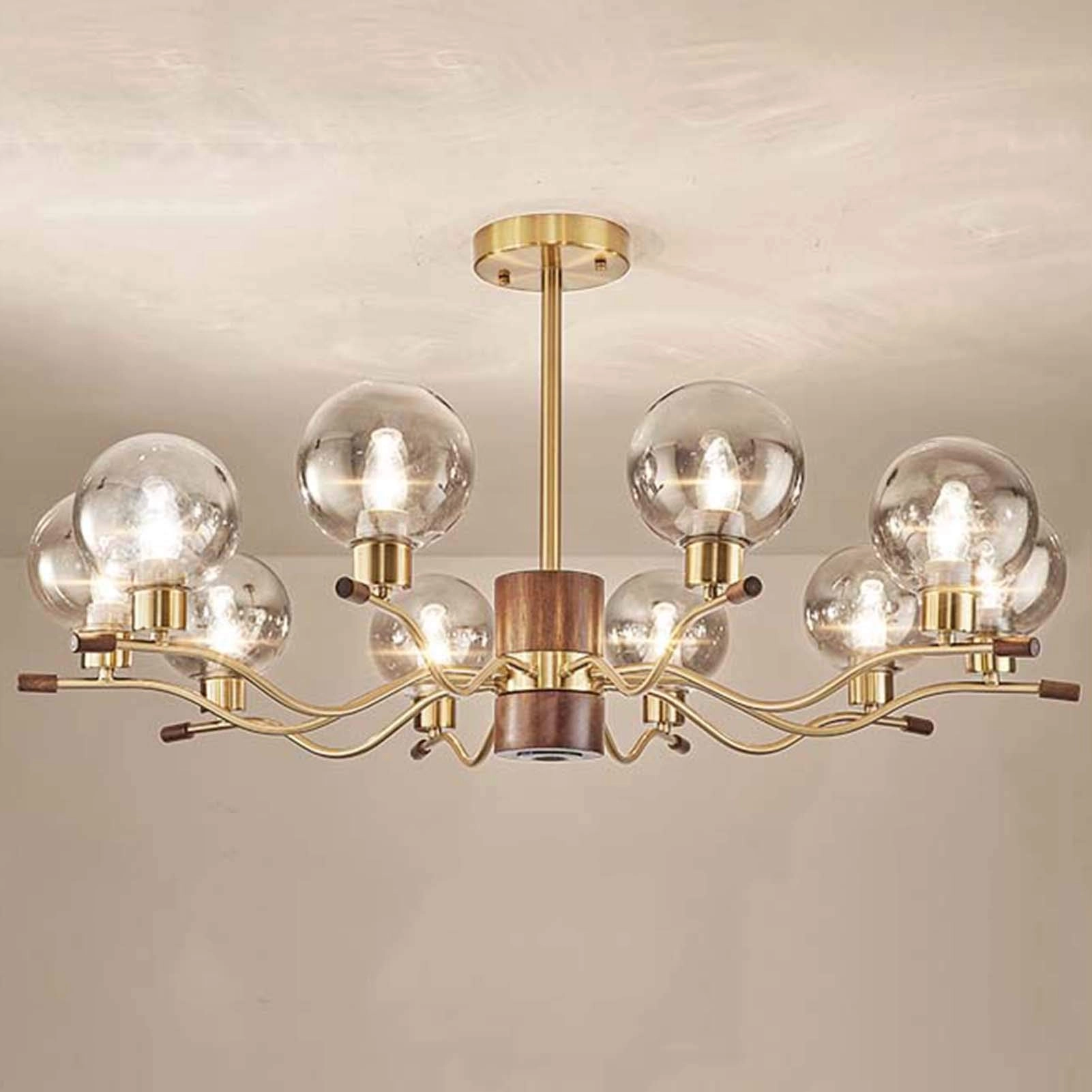 E27 Japanese Style Log Belt Chandelier - 4 head White