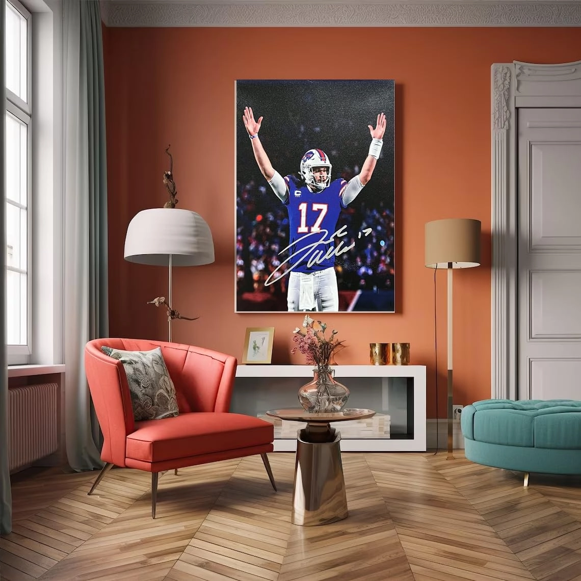 Josh Allen Poster - Canvas 24"L x 36"W
