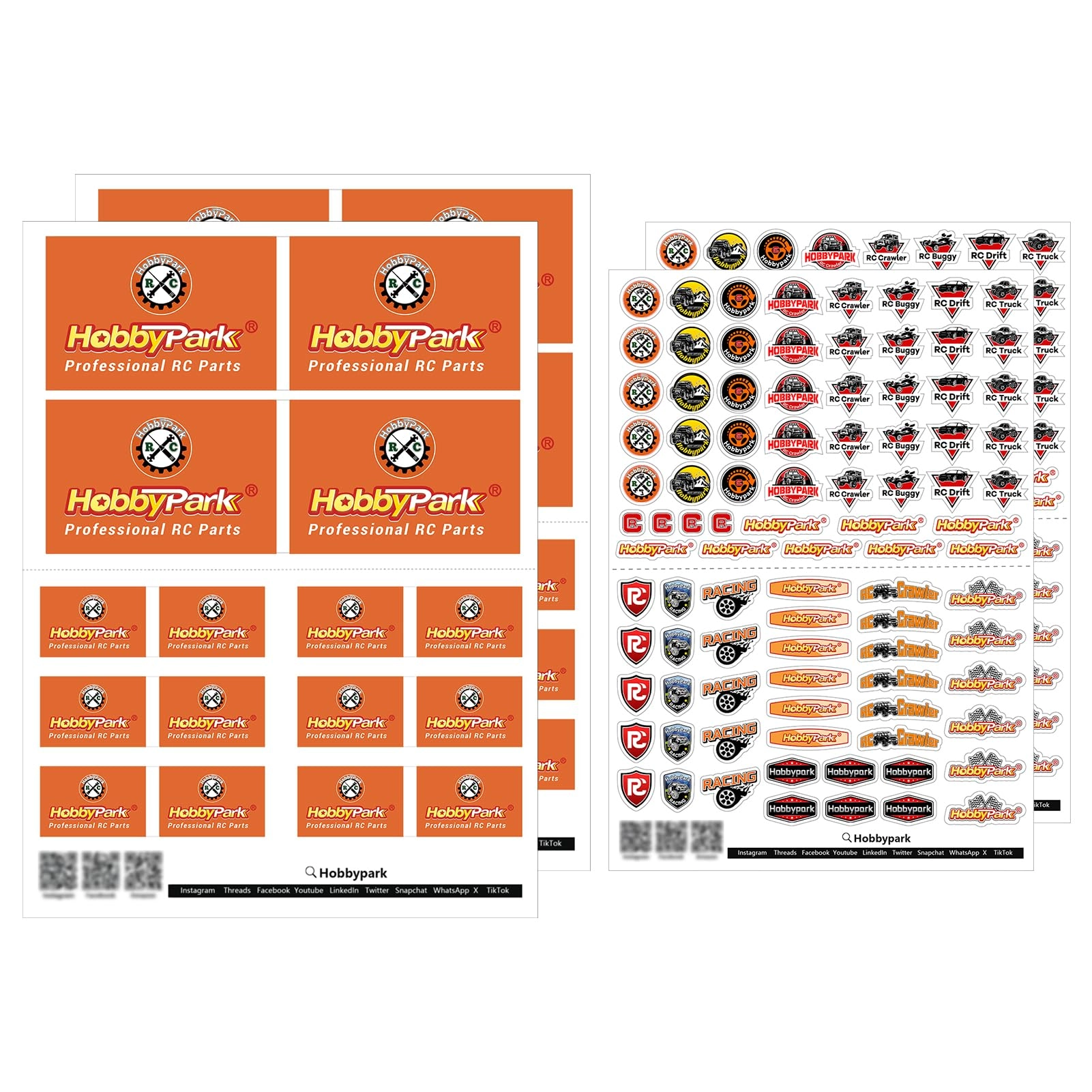 Hobbypark Pre-Cut Sponsor Decals - 1/16 1/18 1/24