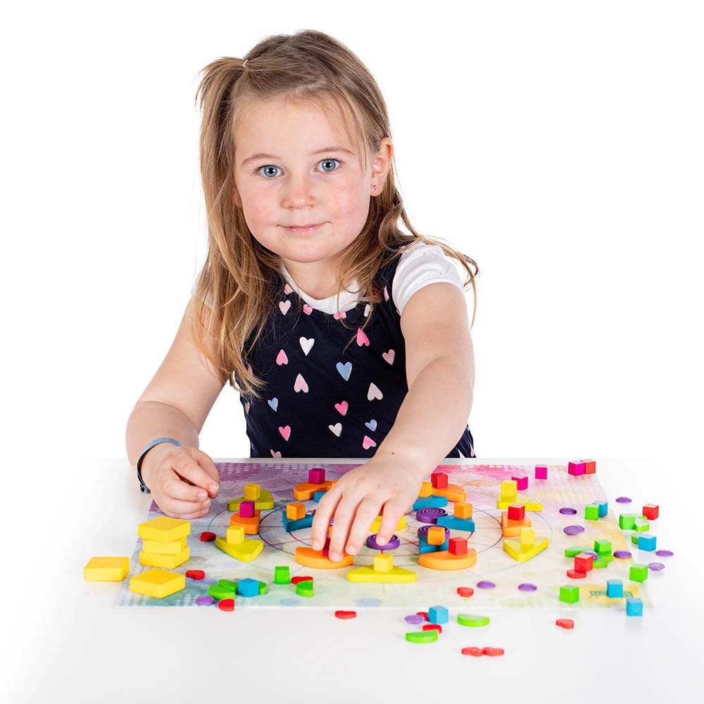 Wooden Mandalay Rainbow Toys - Suitable for 3 years and above 102 pieces