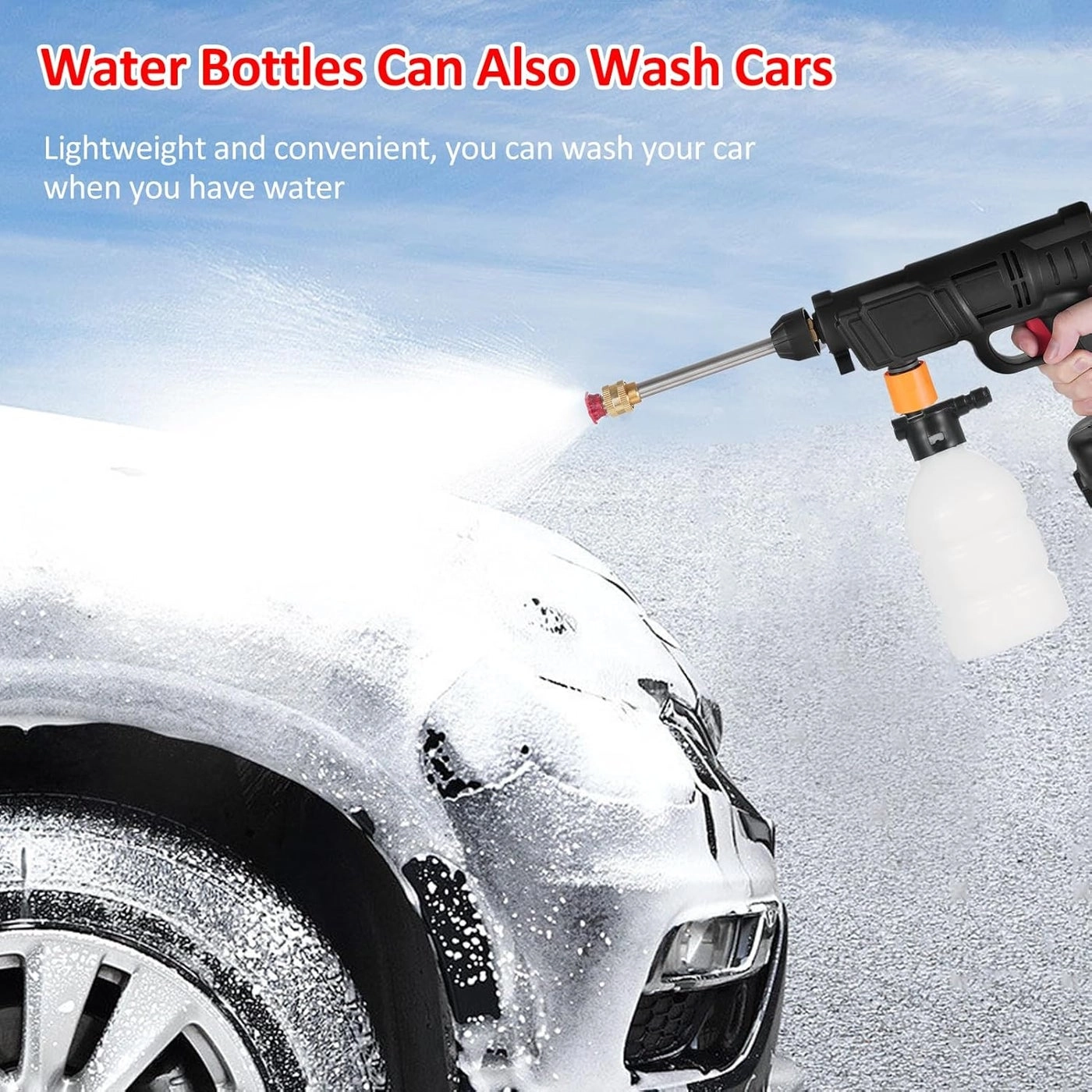 Cordless Electric Pressure Washer - 50Bar 20000mAh Foam Generator
