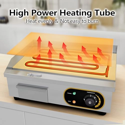 Commercial Electric Griddle - 55 x 35.5cm