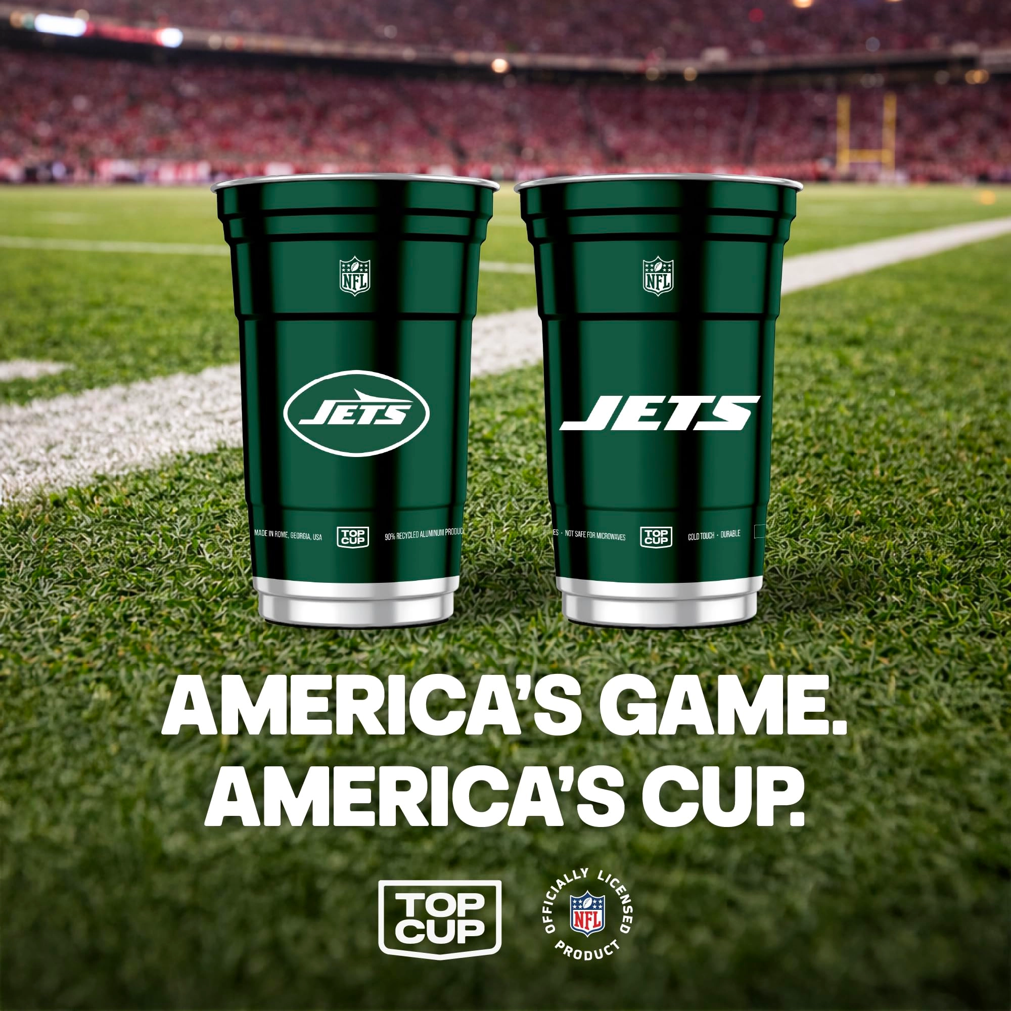 New York Jets Aluminum Cup - 20 pcs - Officially Licensed