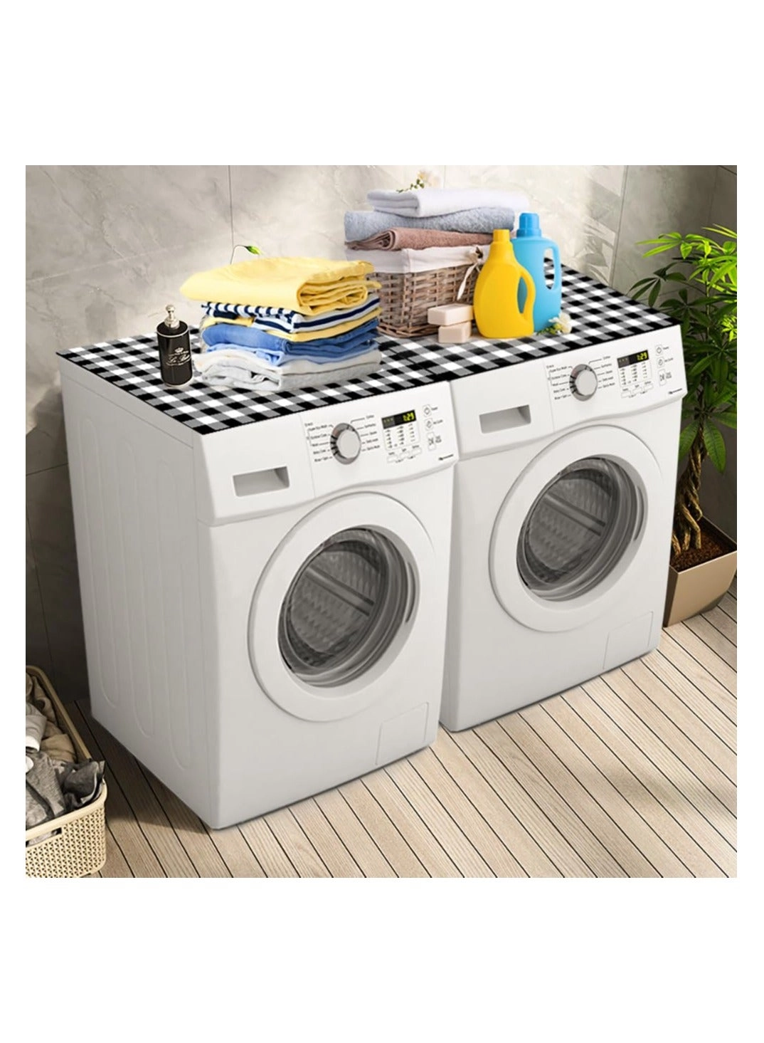 Washer and Dryer Top Protector Mat - 2PCS 25.6\" x 23.6\" Non-Slip Bundle