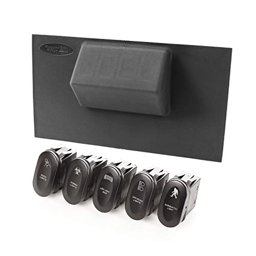 Rugged Ridge 17235.72 Switch Panel Kit - Lower 4 Etched Switches
